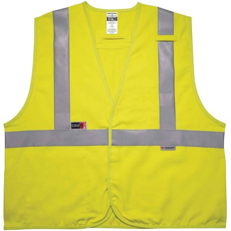 GLOWEAR BY ERGODYNE Lime 2XL/3XL Hi-Vis FR Safety Vest - Class 2, Dual Compliant 8261FRHL